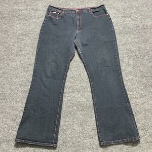 London Blue Jeans Womens Bootcut 19/20 Denim Pink Stitching Sugar Embroidered